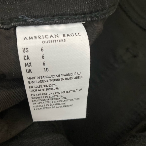 American Eagle Black Long Jean Bermuda Shorts - Picture 7 of 7